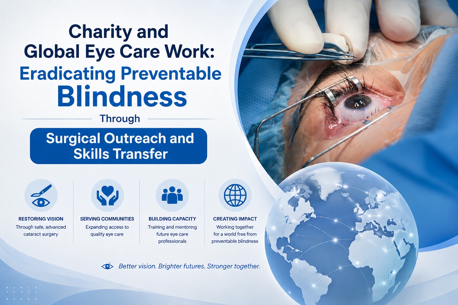 You are currently viewing Charity and Global Eye Care Work: Eradicating Preventable Blindness Through Surgical Outreach and Skills Transfer